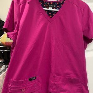 Koi pink scrubs top and bottom.